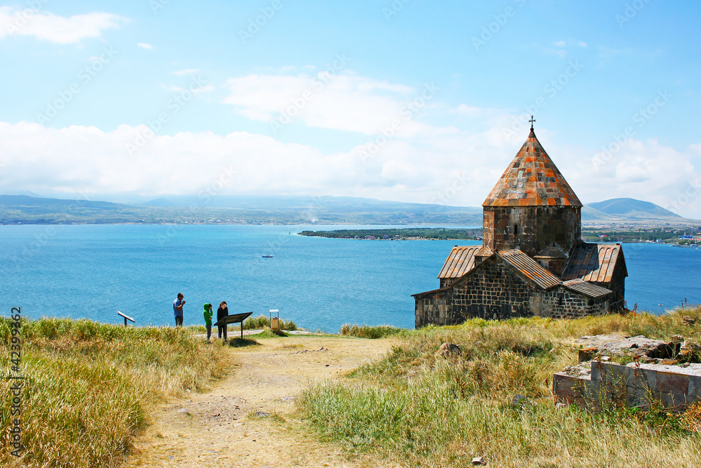 Sevanavank and lake Sevan Sevanavank and lake Sevan