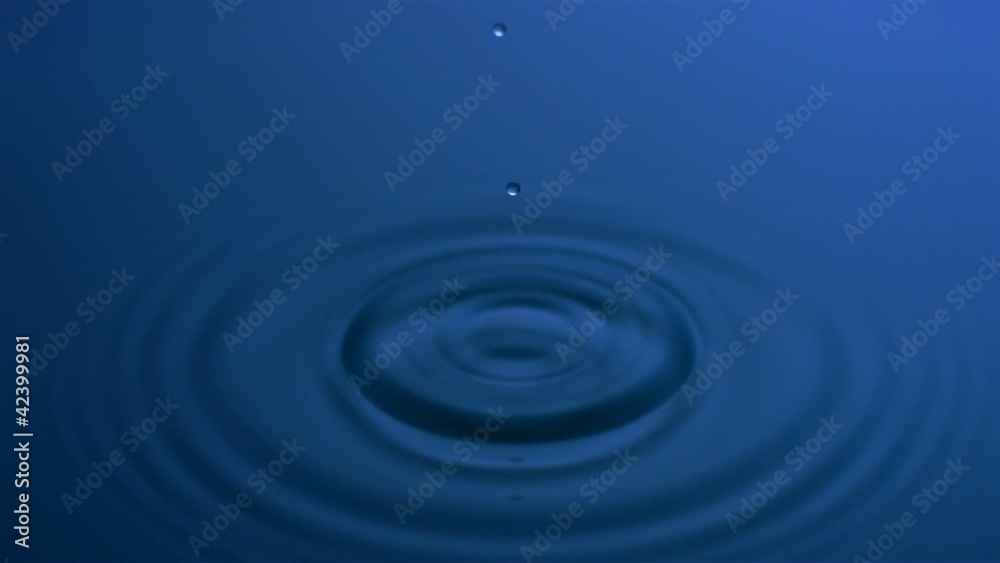 Drops of water making ripple, Slow Motion Drops of water making ripple, Slow Motion