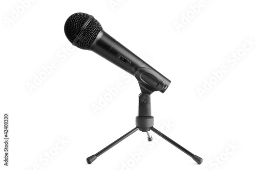 Microphone isolated on white