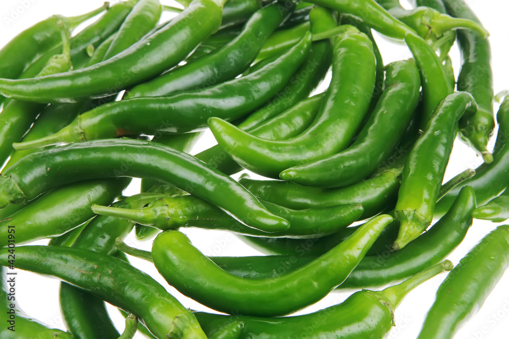 bunch of spicy green hot chili peppers bunch of spicy green hot chili peppers