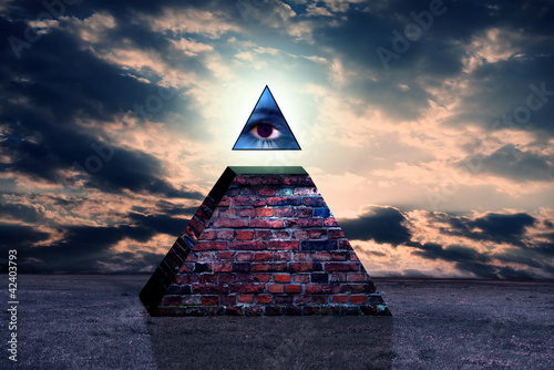 New world order pyramid of illuminati #42403793