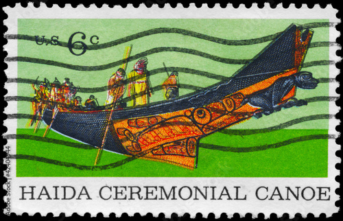 USA - CIRCA 1970 Haida Ceremonial Canoe photo