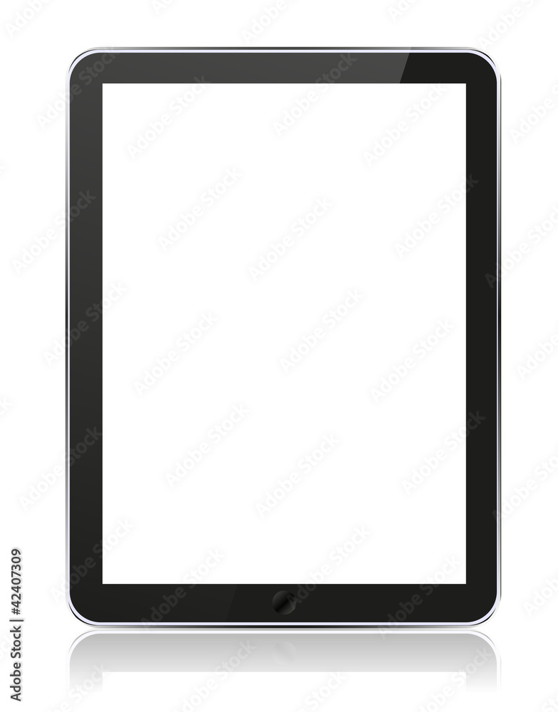 Vector realistic computer tablet isolated on white. Vector realistic computer tablet isolated on white.