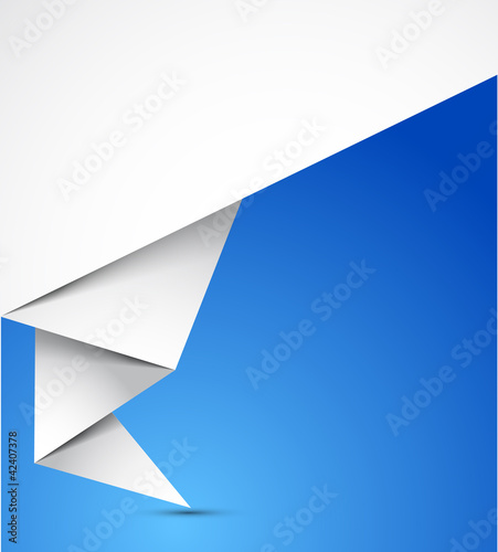 Abstract origami speech vector background