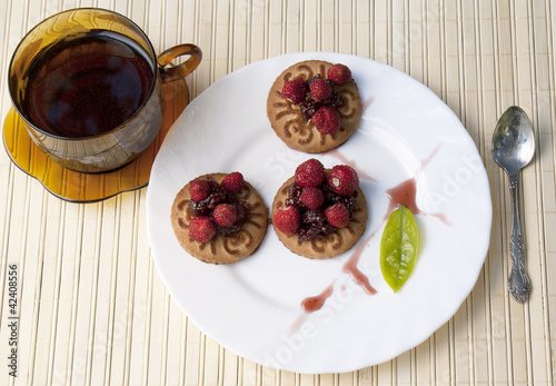 Wallpaper Mural Tea drinking.Sweet a dessert Torontodigital.ca