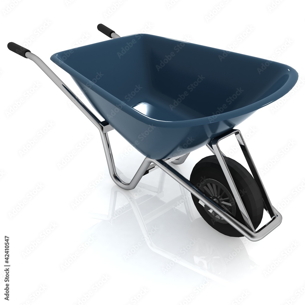 Garden wheelbarrow isolated on white Garden wheelbarrow isolated on white