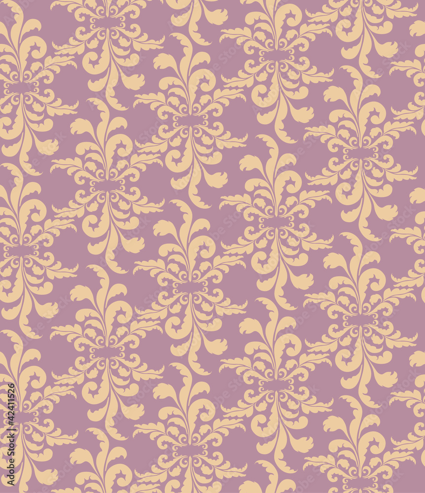 seamless pattern background from plant motifs in retro style seamless pattern background from plant motifs in retro style
