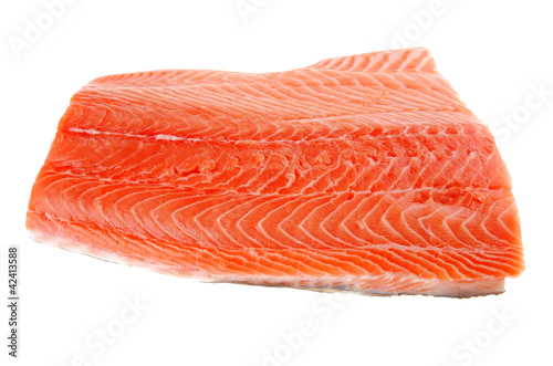 fresh uncooked salmon fillet