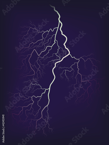 Background of lightning at night.