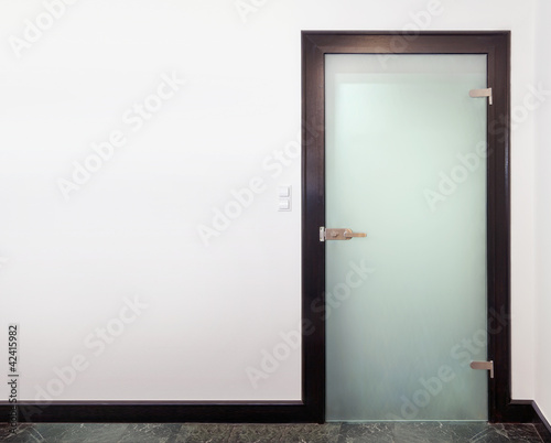 Canvas Print Modern closed glass  door