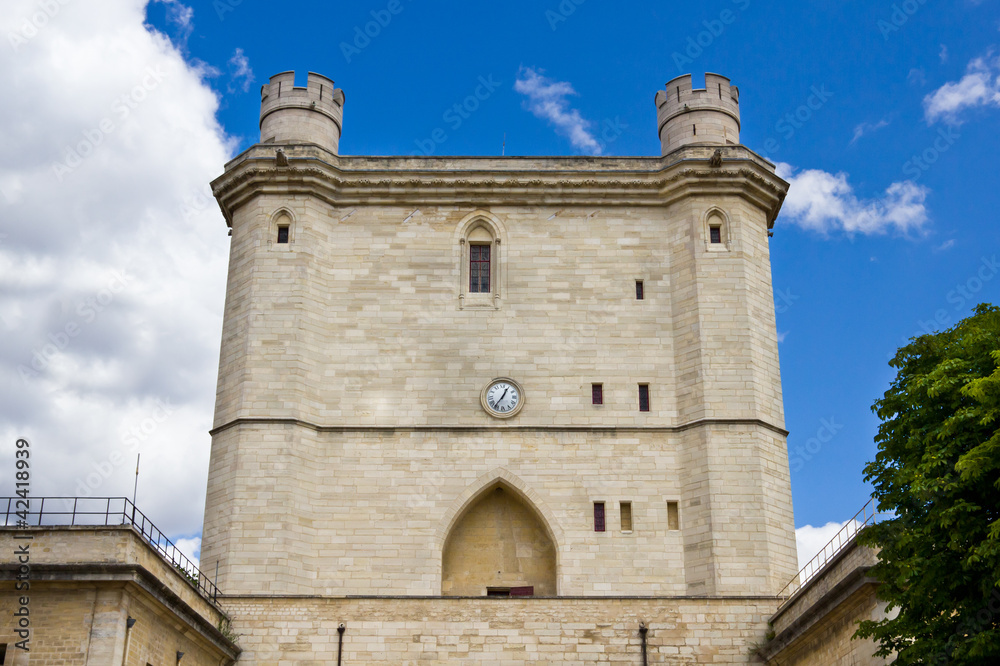 Vincennes Castle defensive wall and entrance tower