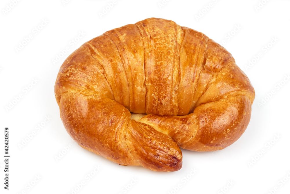 Fresh and tasty croissant isolated on white background Fresh and tasty croissant isolated on white background