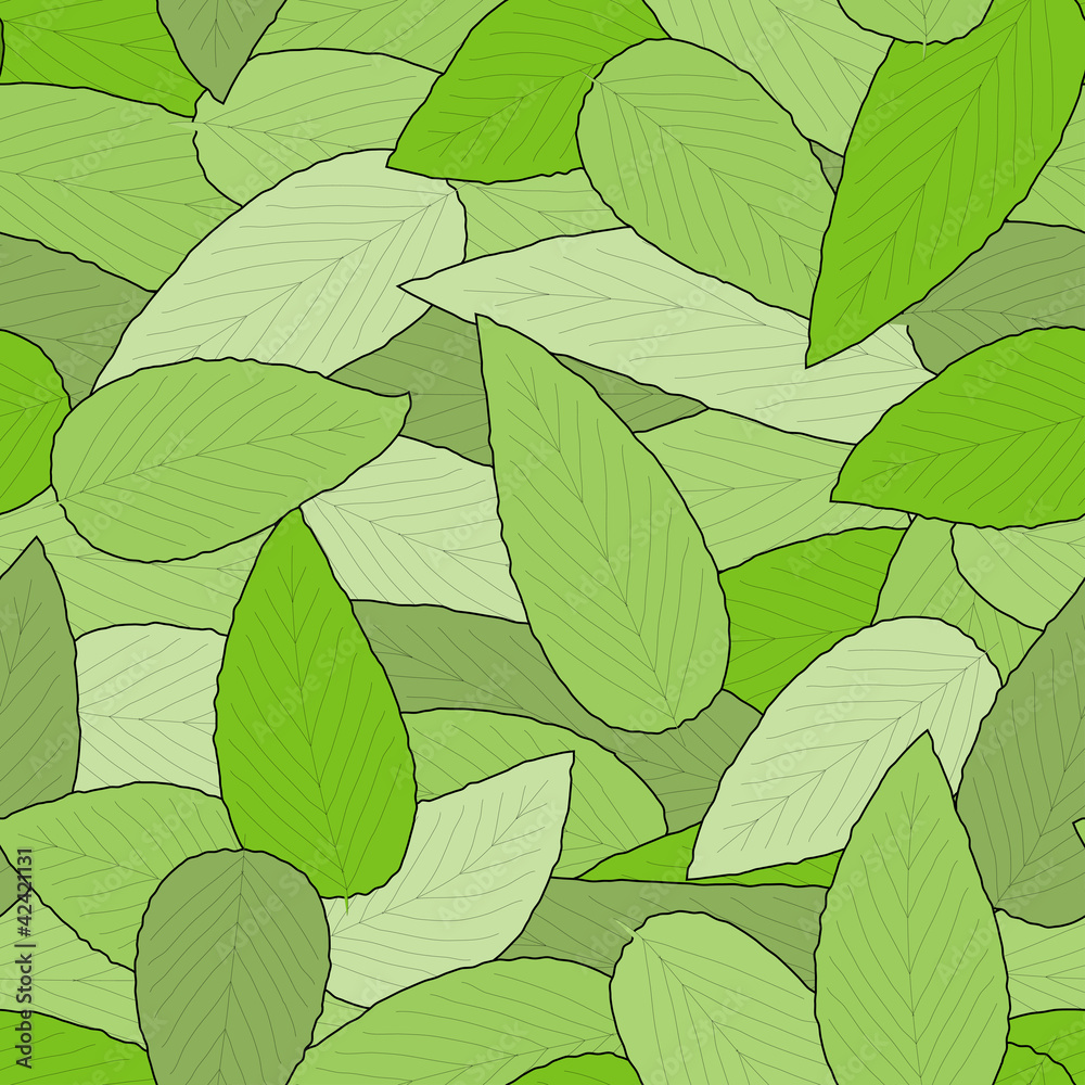 Seamless leaves background pattern