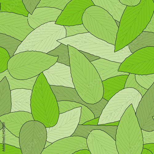 Seamless leaves background pattern