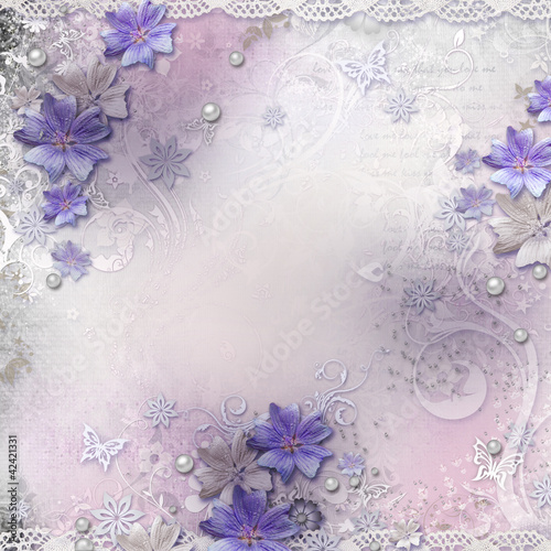 Spring background with flowers