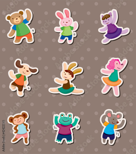 animal dance stickers
