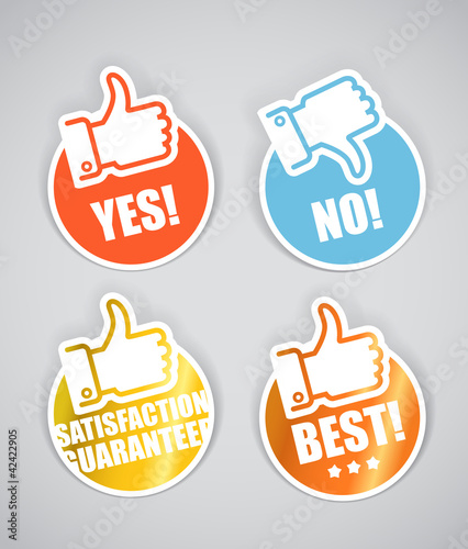 Approval paper stickers collection