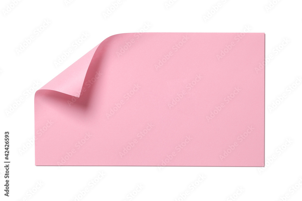 Blank pink sticky note Blank pink sticky note