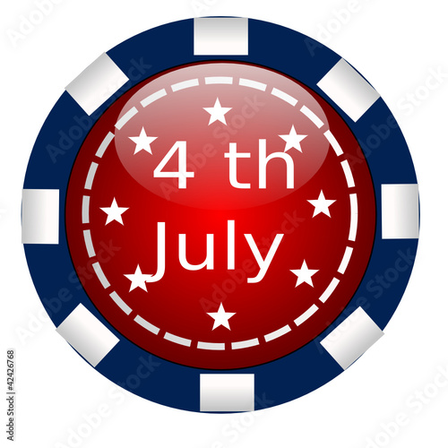 4th july label, vector