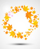 Autumn vector background with bright lights