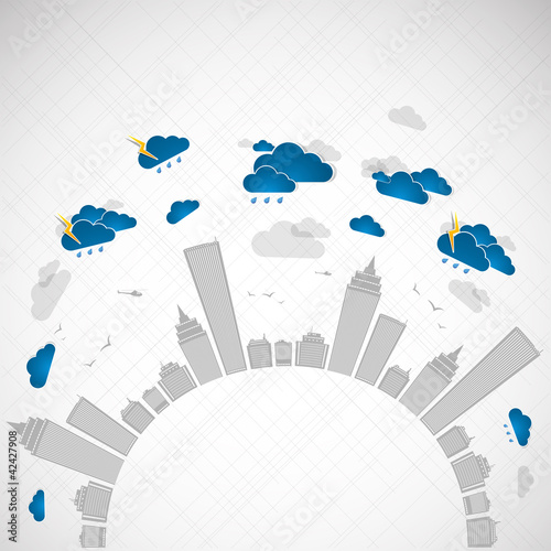 Bad weather background. City theme