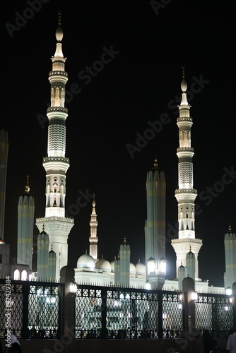 Madina Mosque at night photo