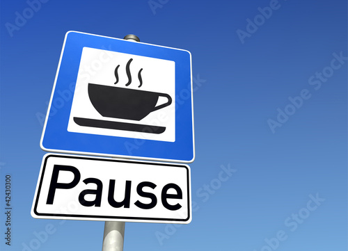 Obraz na plátne Schild Pause