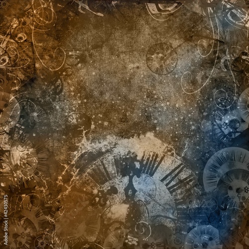 vintage magic clocks abstract background