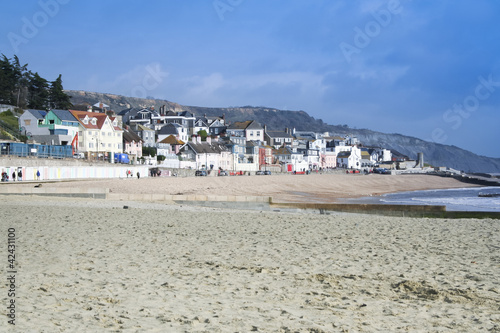 lyme regis beach dorset jurassic coast