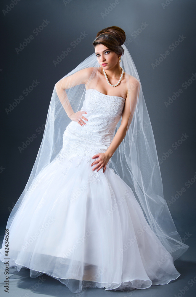Beautiful bride in studio shooting Beautiful bride in studio shooting