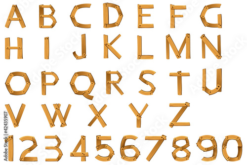 numbers and alphabets
