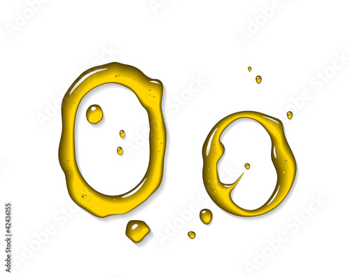 Vector fluid oil letter