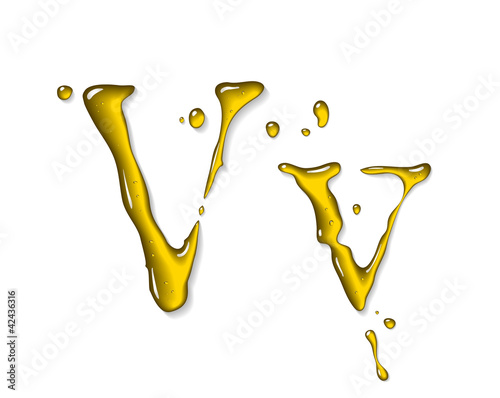 Vector fluid oil letter