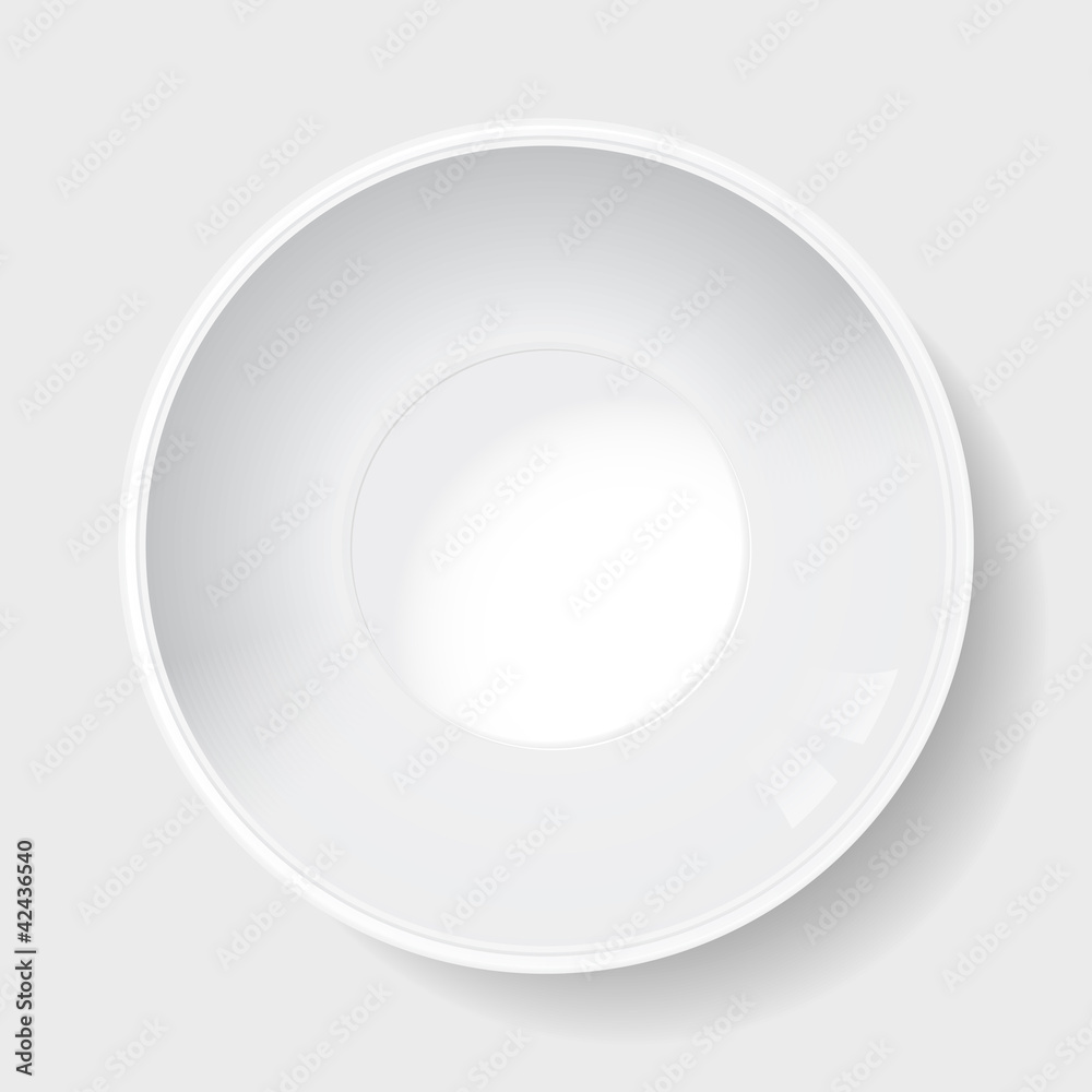 large white ceramic plate, with a deep-bottomed large white ceramic plate, with a deep-bottomed