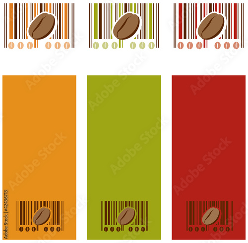 coffee bean and barcode