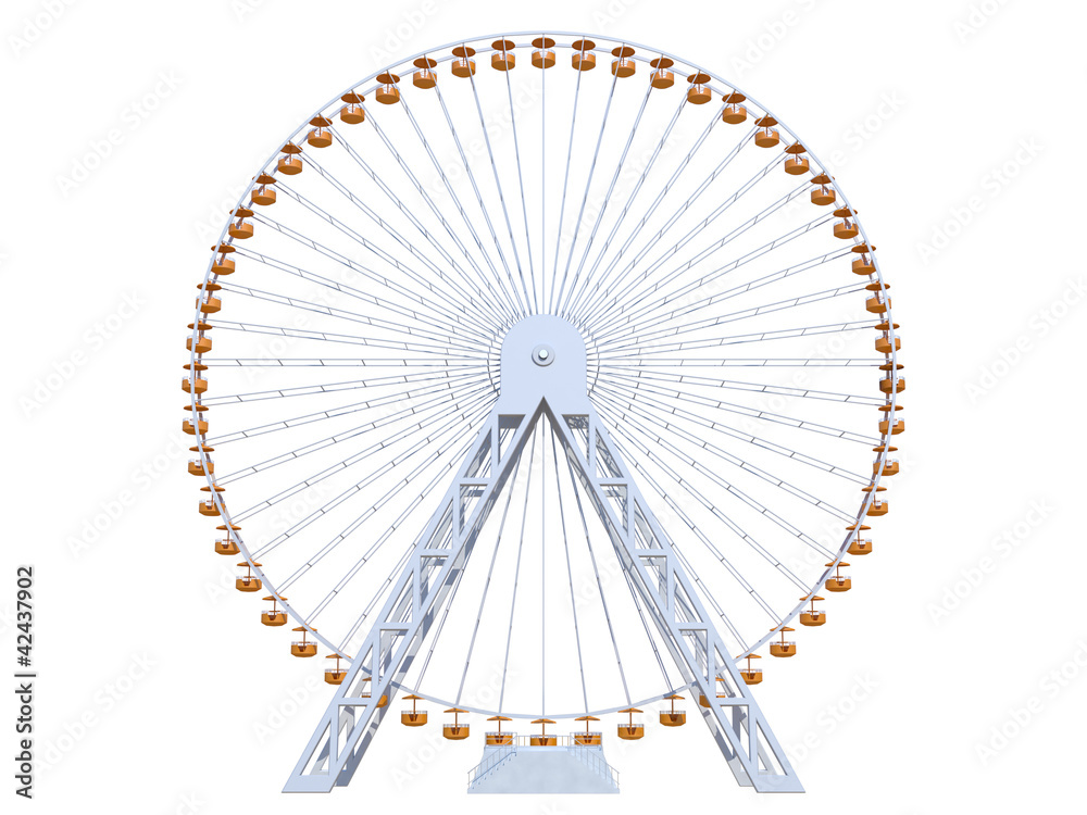 Ferris Wheel on a white background