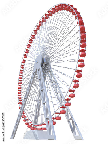 Ferris Wheel on a white background