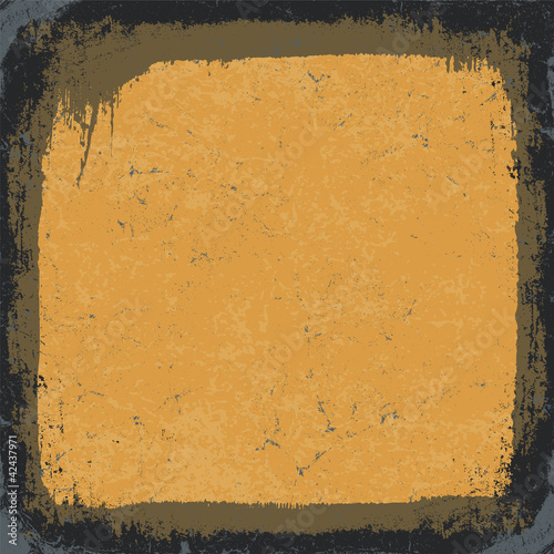Black-Yellow Grunge Frame. Vector, EPS10