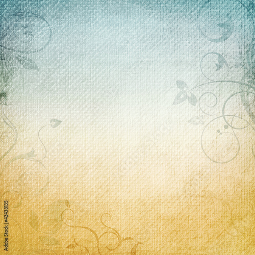 A paper background in beige and blue