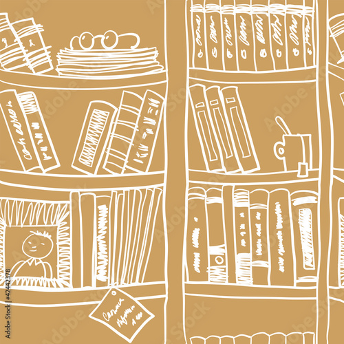 Seamless Pattern With Books.