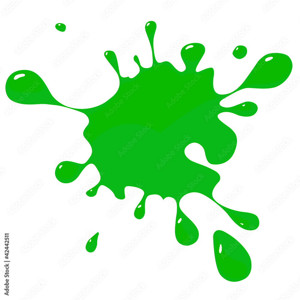 Farbklecks grün Stock Illustration | Adobe Stock
