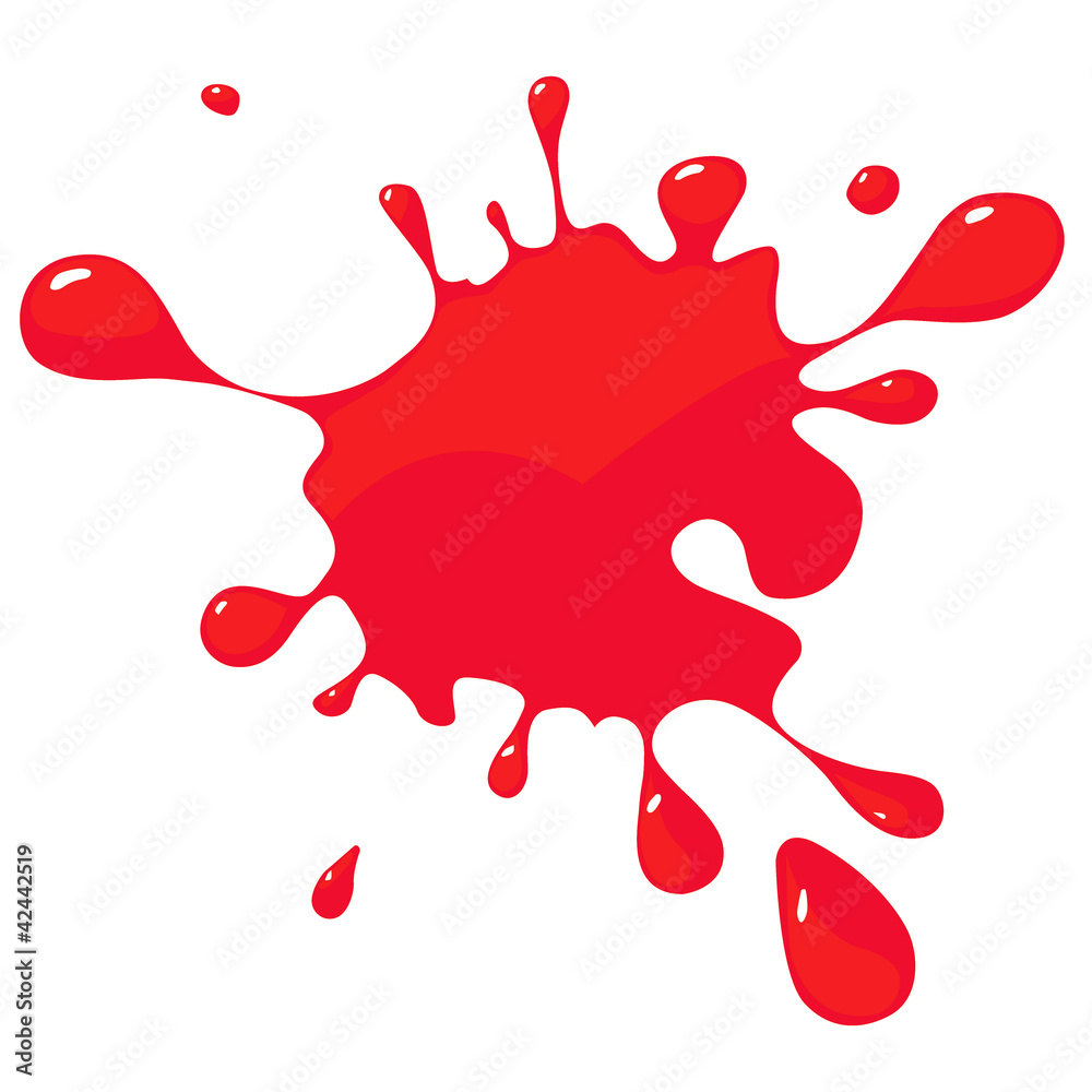 Naklejka premium Farbklecks rot