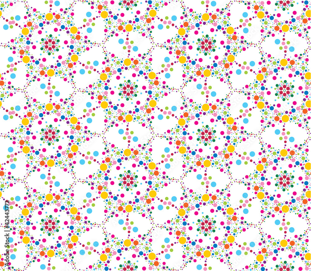 seamless pattern background with bright stilyzed flowers