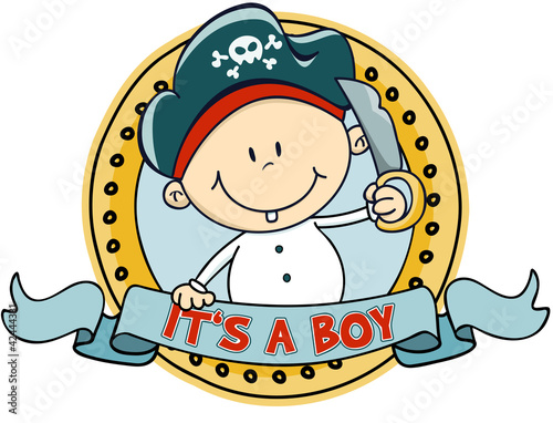 Cute little pirate boy