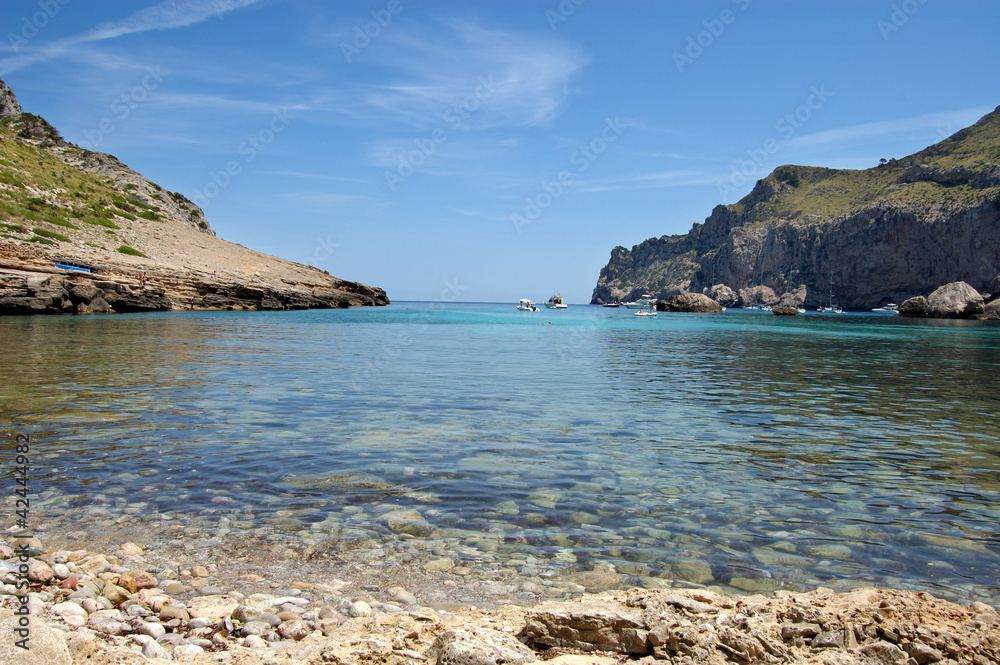 Across sea in Cala Figuera north