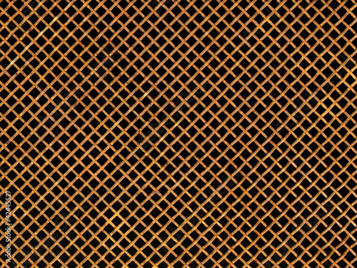 Rusty steel lattice.