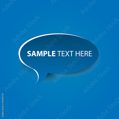 Vector Bubble cut out paper - template for your text