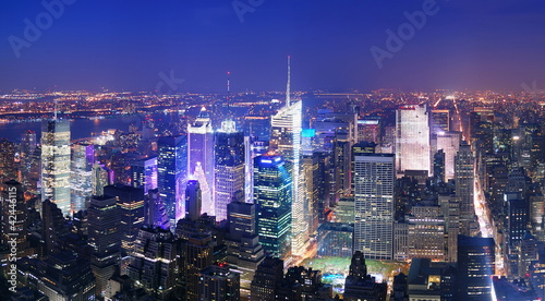 New York City Manhattan Times Square skyline aerial view © rabbit75_fot