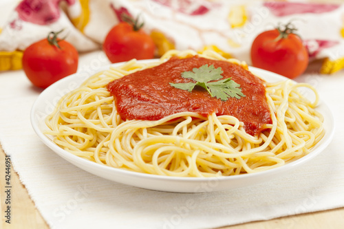 Whole Grain Pasta with tomato sauce