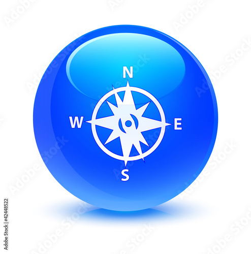 Compass Blue Button